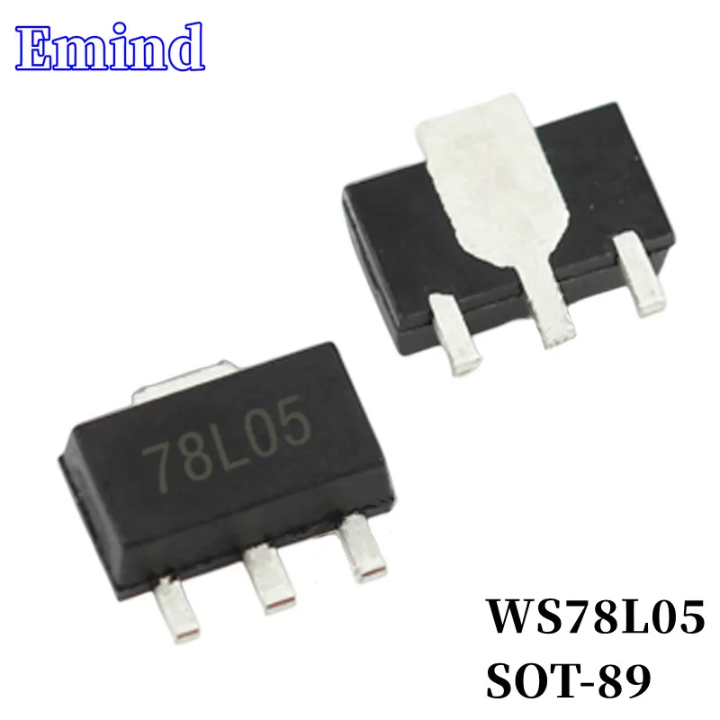 100/200/500/1000/2000Pcs WS78L05 78L05 SMD Low Dropout Regulator SOT-89 LDO 3-terminal Regulator IC