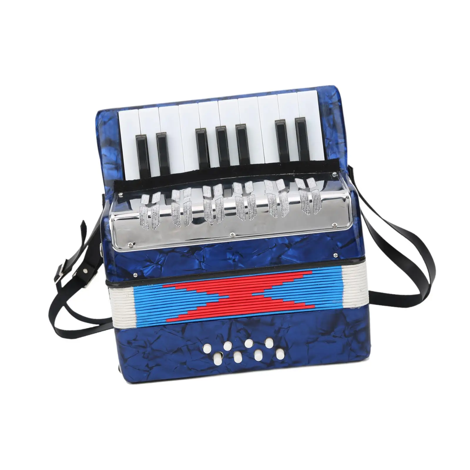 17 Key 8 Bass Accordion Mini Musical Instrument Wooden Toy for Early Childhood Development for Kids Music Lovers