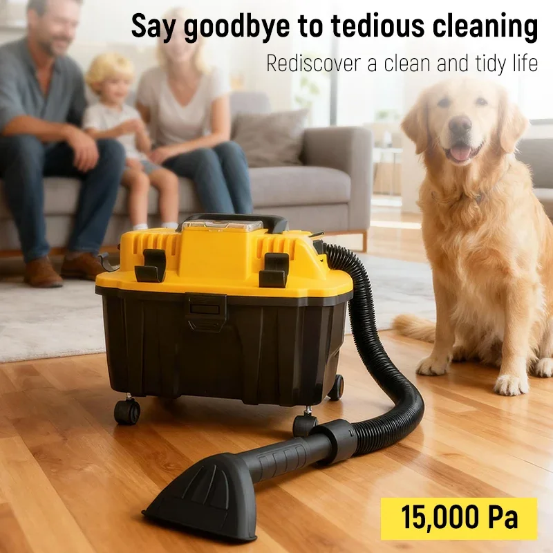 مكنسة كهربائية رطبة وجافة لاسلكية قابلة لإعادة الشحن، مكنسة كهربائية ليثيوم أيون للمنزل وآلة تنظيف ورشة العمل لبطارية ديوالت #3