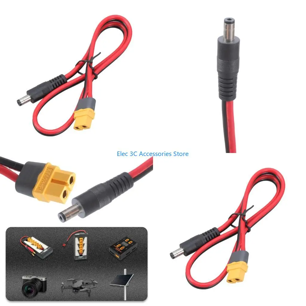 Y51A Lightweight XT60 Female to DC5.5x2.1mm/DC5.5x2.5mm Male Connector Cable Line