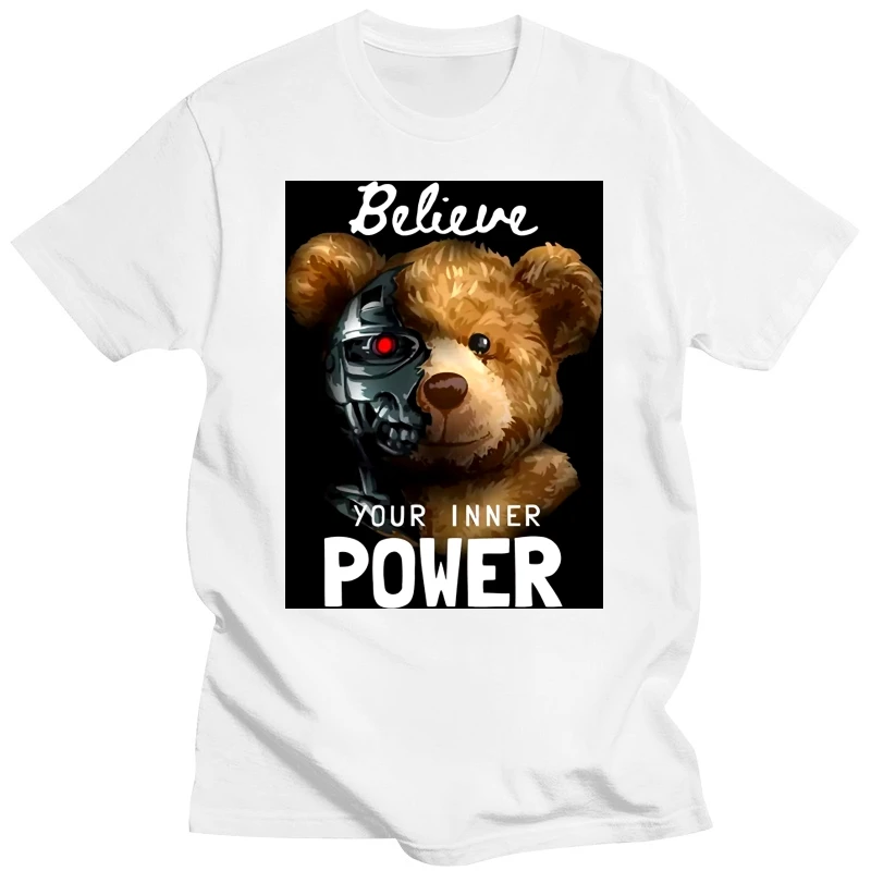 Толстовка мужская с капюшоном, смешное худи в стиле робот-медведя, надёжная сила, Свитшот оверсайз, пуловер на молнии, куртка с капюшоном, уличная одежда