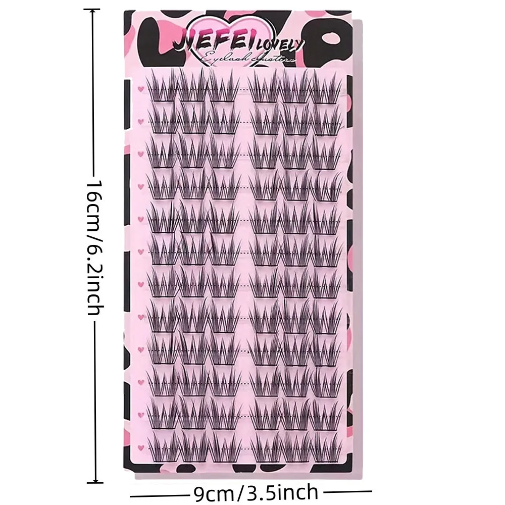 12줄 팩 피콕 엘프 대용량 두꺼운 데빌 인조 속눈썹 내추럴 시뮬레이션 두꺼운 초보자용 싱글 클러스터 바비 만화
