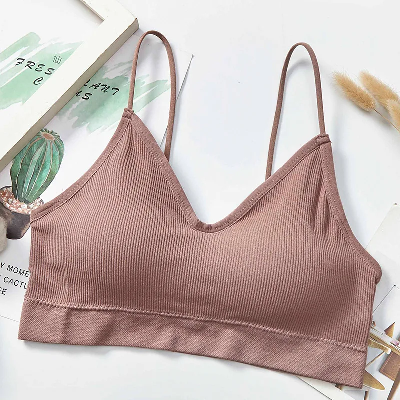 Beautiful back strapless suspender without steel ring, girls' chest hugging underwear, gathering anti slip sports and sleep bra,