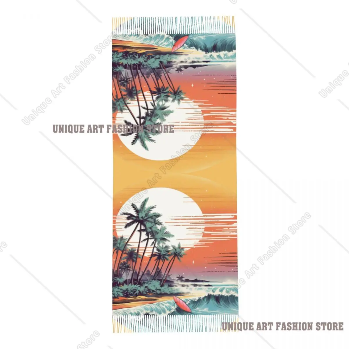 Grand foulards de plage de Surf personnalisés pour femmes, châle épais et chaud avec pompon, enveloppe d'aventure, Camping, camping-car en montagne, hiver