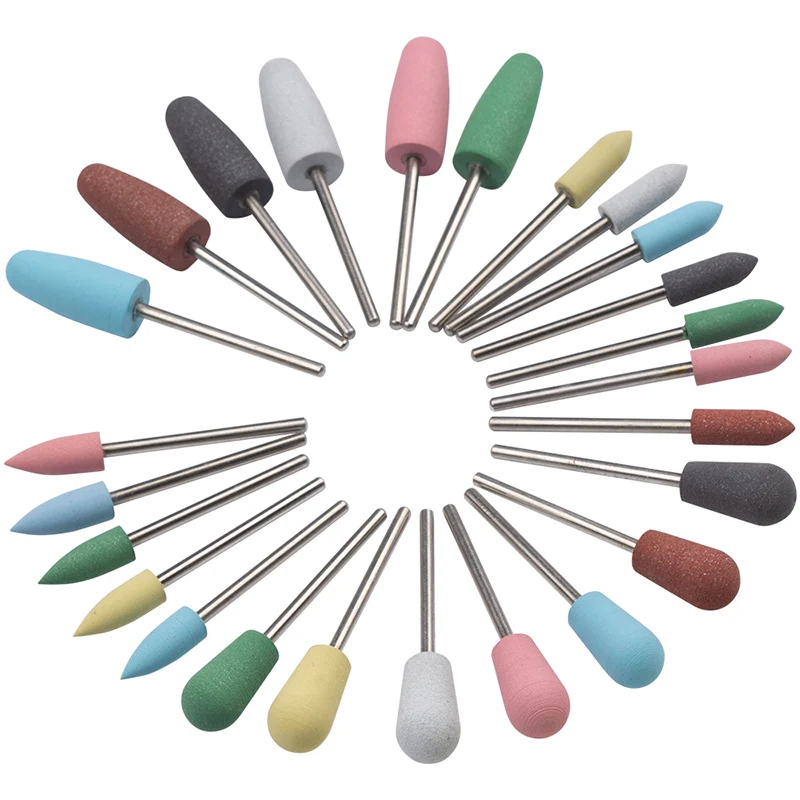 フライスカッターマニキュアゴムシリコーン石ネイルドリルビットマシンマニキュアアクセサリーネイルバッファポリッシャーグラインダーツール