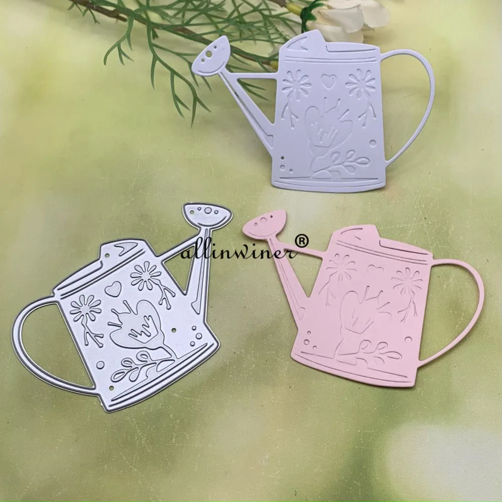 Flower kettle Metal Cutting Dies Stencils Die Cut for DIY Scrapbooking Album Paper Card Embossing