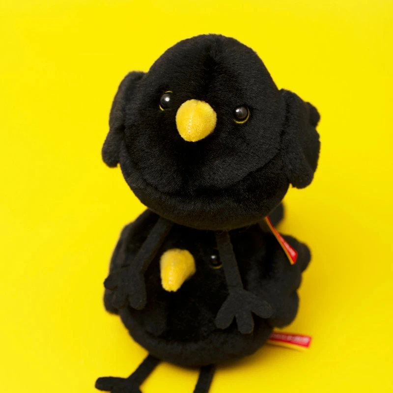 Oryginalny brelok pluszowy z dźwiękiem czarnego ptaka z Muzeum Geografii Narodowej Chiny, zawieszka, lalka ptak, dekoracja do torby dla dzieci