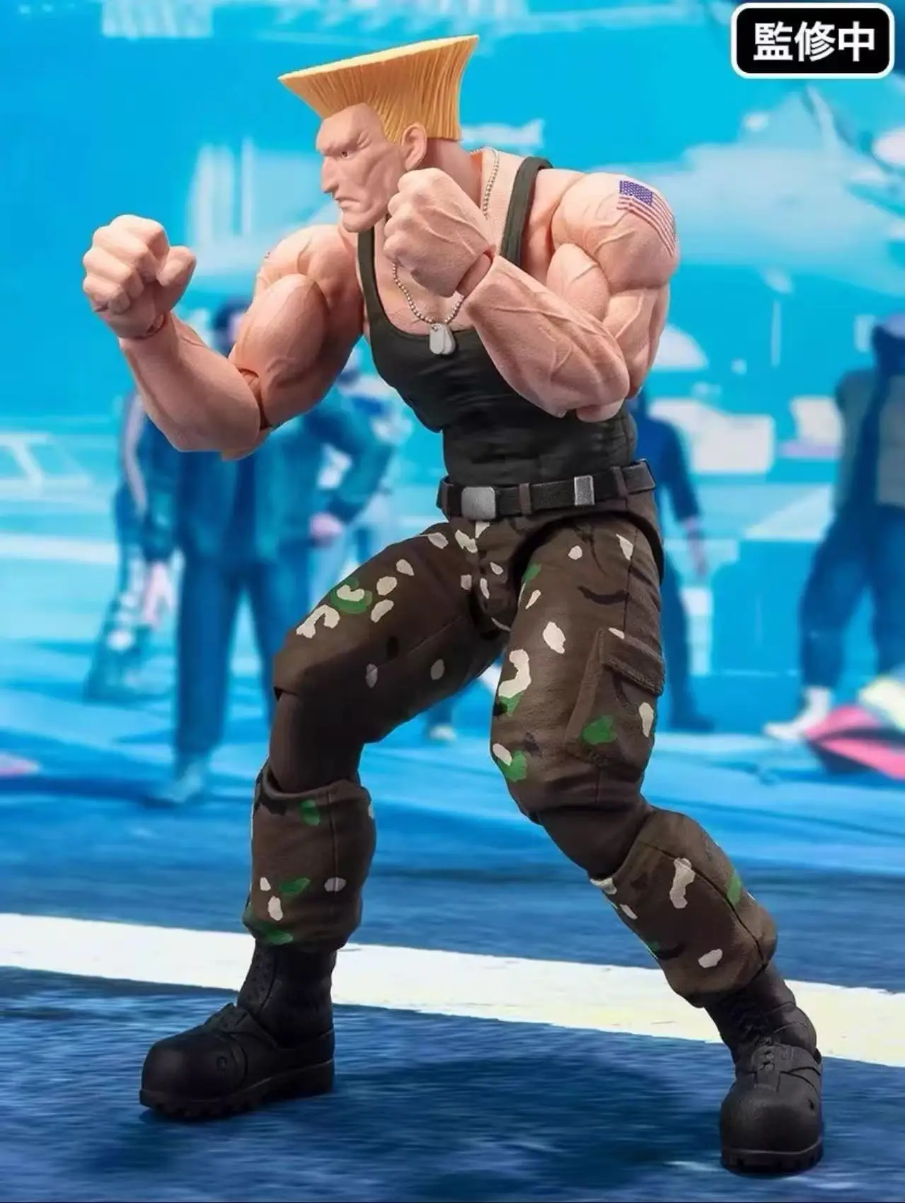 

Bandai SHF Street Fighter 6 Guile Gulie Broomhead Американский солдат Broomman 6-дюймовая мобильная кукла