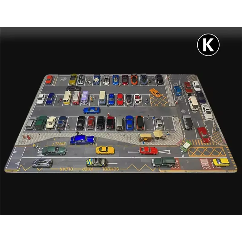 

New 1:64 Scale 80X55cm Car Mat UK Streets Birmingham Road Scene Accessory Parking Lot Mat For Diecast Vehicle Display Mouse Pad