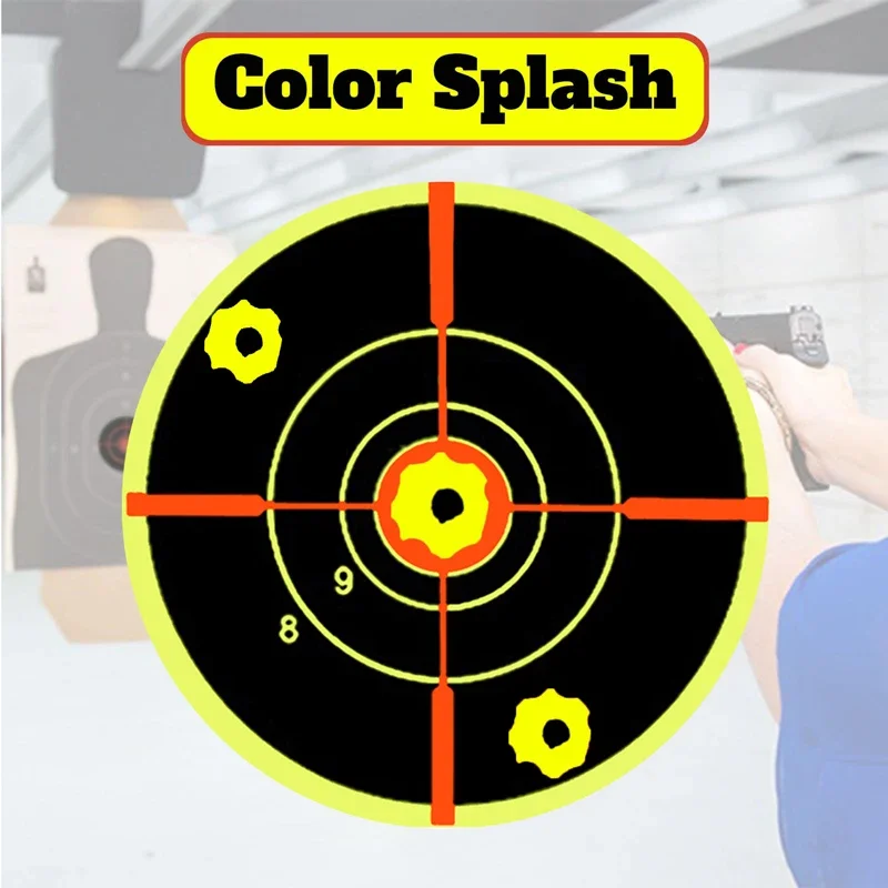 3in Paper Per Shooting ToolsRoll  100/200pcs Splatter Splash Adhesive Sticker Targets  Amp Shooting Reactive Practice