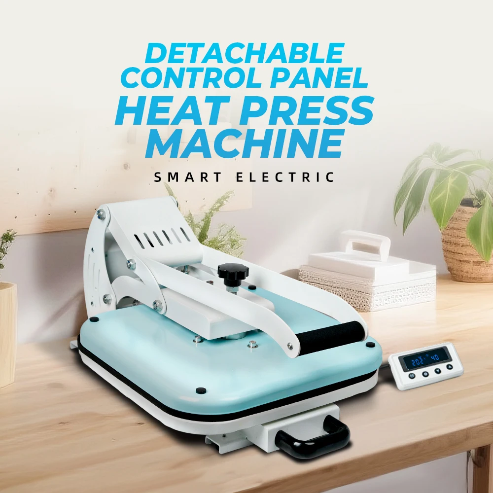 38x38 Cm Heat Press Machine With LCD Screen Controller For Easy Temperature And Time Setting For T Shirt Sublimation