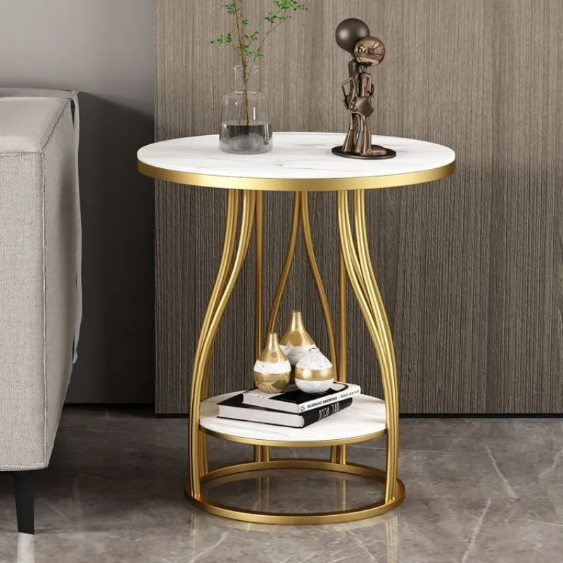 Side table simple modern bedside table small round table living room sofa