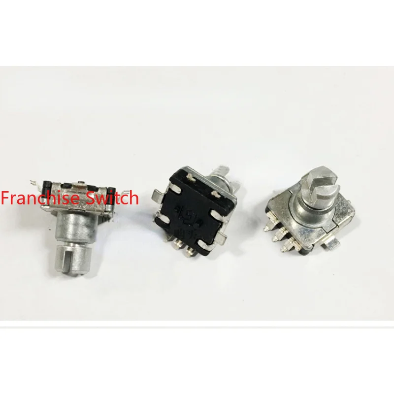 5PCS  EC11 Chip Encoder  Switch 30 Position 15 Pulse With  10MM Half Shaft