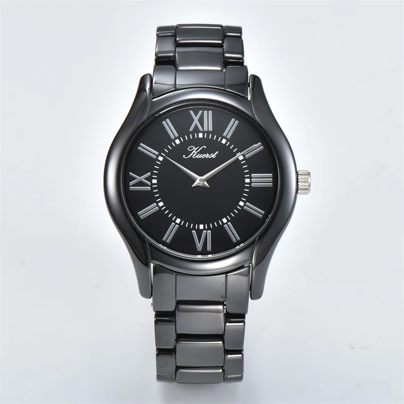 Unisex Keramiek Horloge Heren Zwart Wit Horloge Eenvoudig Quartz Horloge Waterdicht Polshorloge