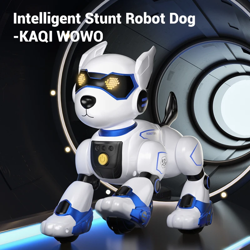 RC Robot Electronic Dog Funny Stunt Dog Voice Command Programmable Touch-sense Music Song Robot Dog for Boy Girls Children Toys