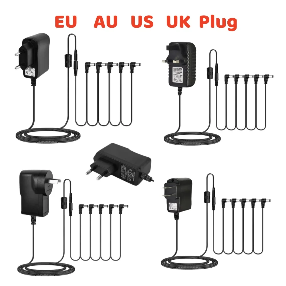 Miwayer 9V 0.5A Guitar Effect Pedal Power Plug Adapter Daisy Chain Cable, Suitable for Most Effect Pedal Devices