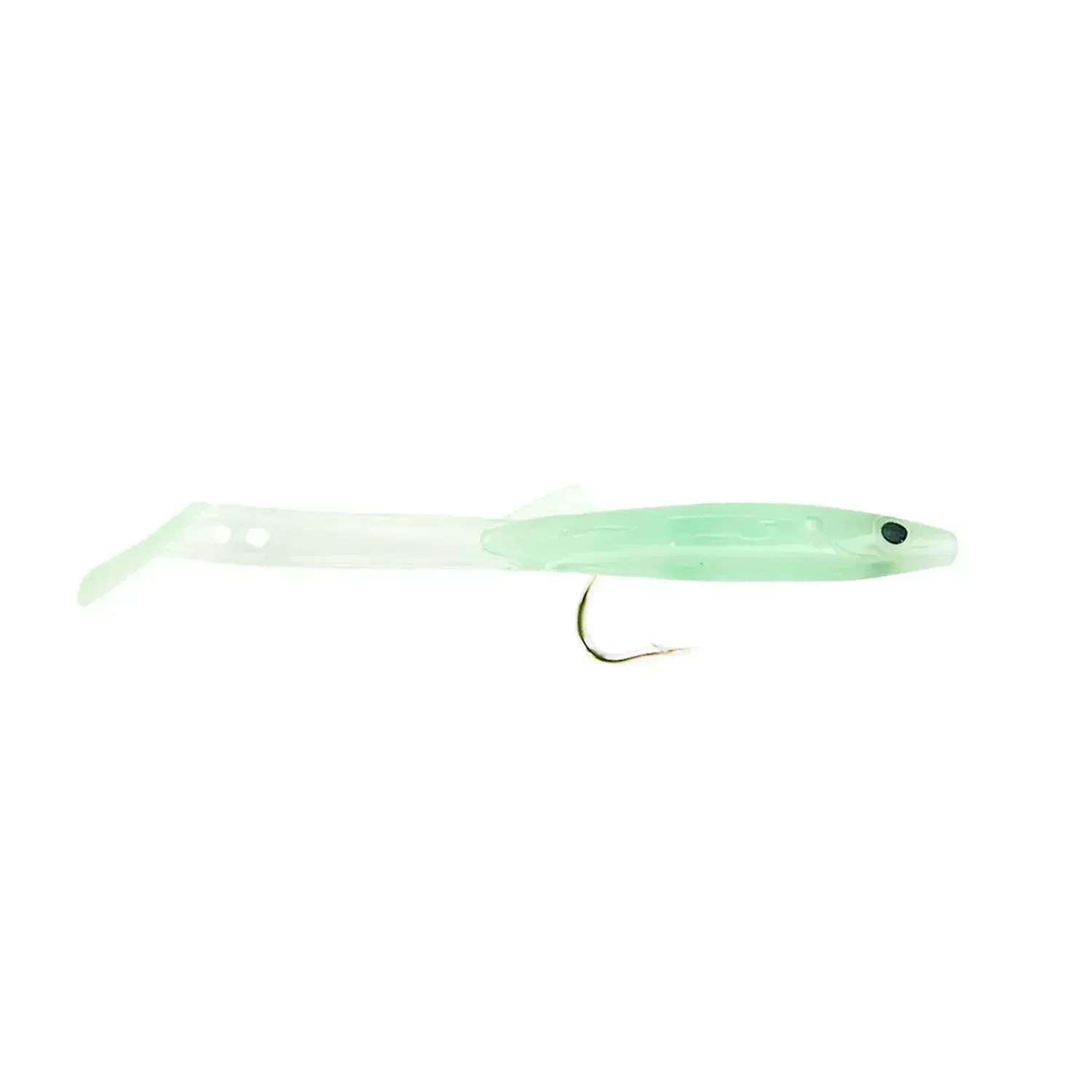 Imagem -06 - Afishlure-branco Raglou Soft Eel Fishing Lure Isca Pequena do Jogo do Mar Cauda de Poleiro 100 mm 3.7g x 5