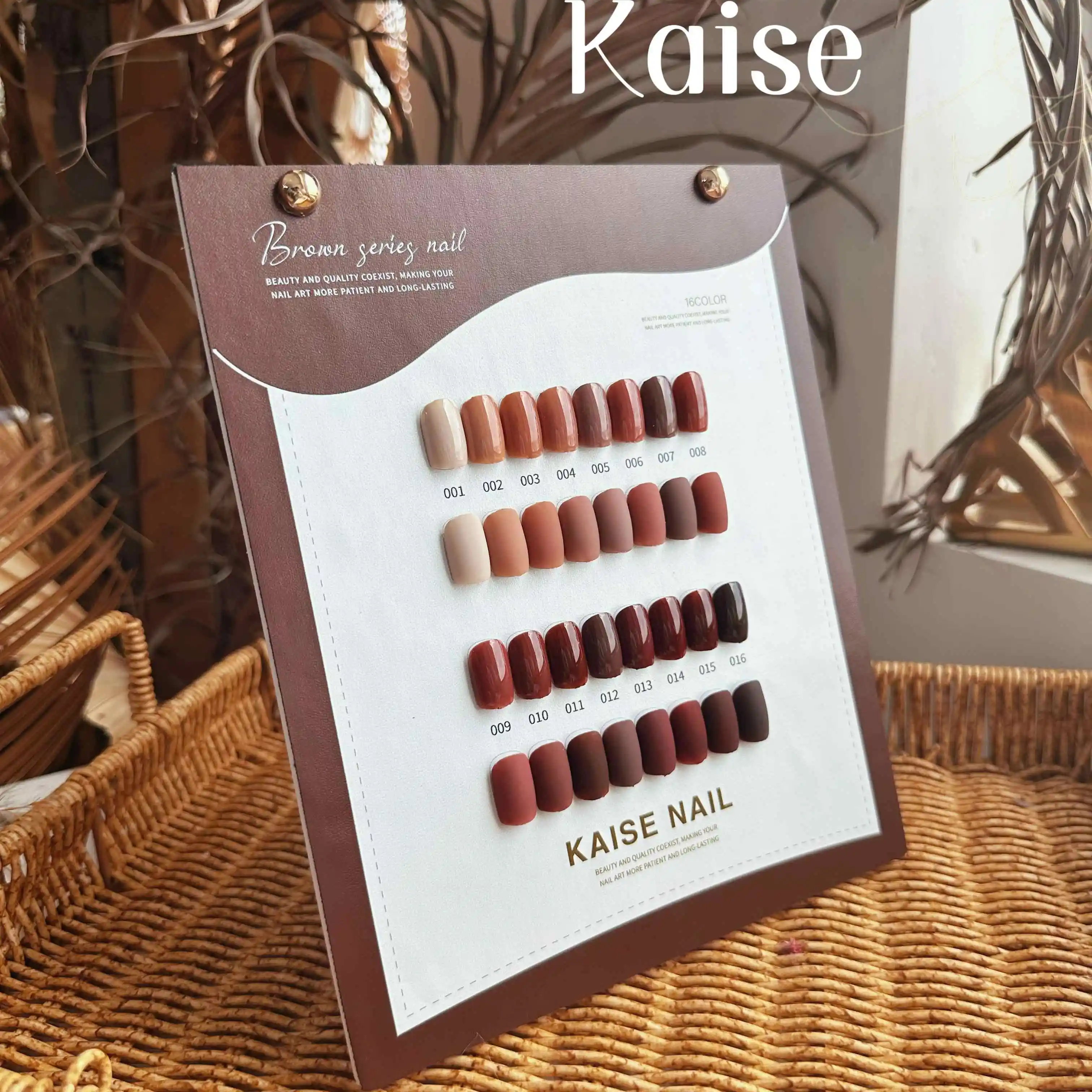 KAISE 16 colors Caramel color Nail gel set Nail salon 2024 New Hot sale Non-toxic UV gel Fashion Nail Art Kit Custom Wholesale