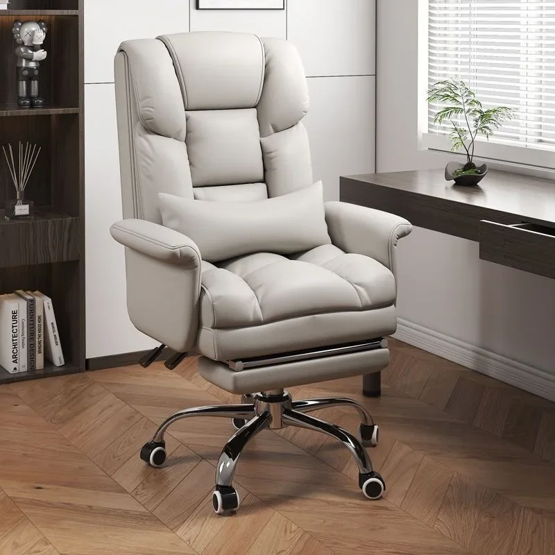 Computer leather seat boss business office chair home backrest comfortable sedentary lazy sofa casual e-sports chair