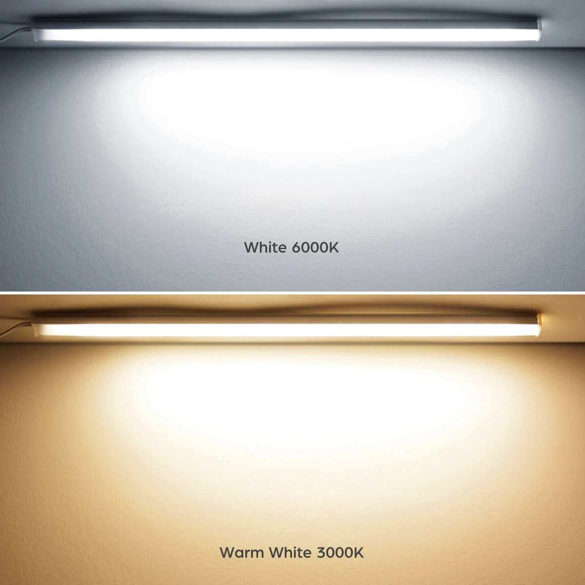 Barra de luz led de alumínio conectável, regulável, tira de tubo de controle remoto rf, faça você mesmo, cozinha sob armário, bancada de trabalho, lâmpada de armário