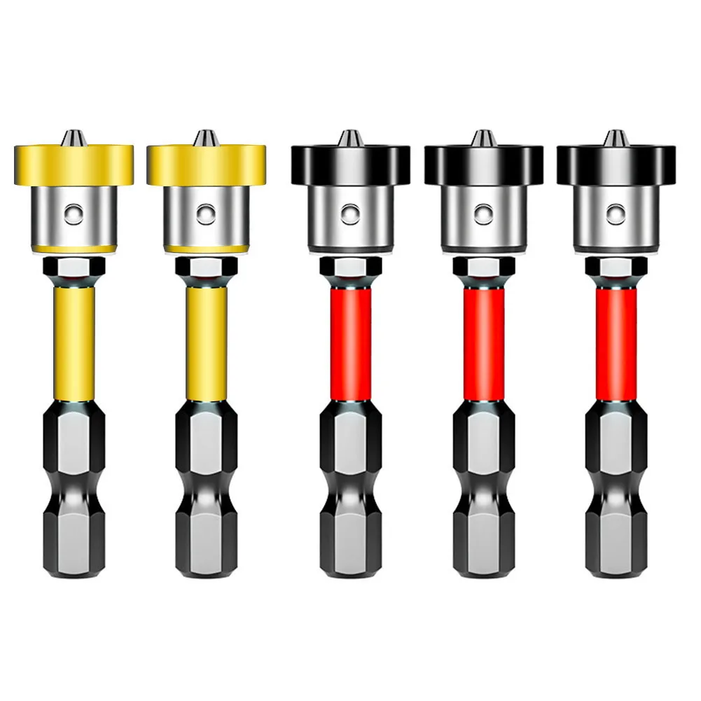 Screwdriver Bit Set of 5 Featuring Magnetic Design for Effective Plasterboard Applications with Drilling Tools