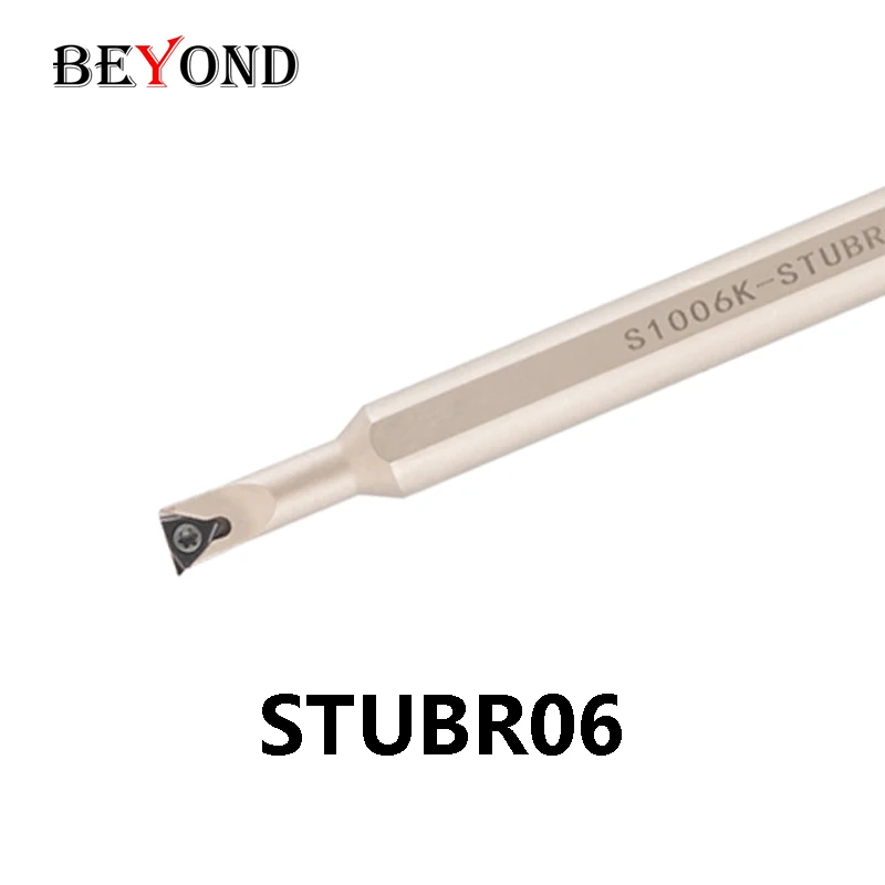BEYOND STUBR Lathe Tool Holder S0806K-S1006K-S1206K-STUBR06 Spring Steel White Nickel Coating Small Head Boring Bar TBMT Inserts