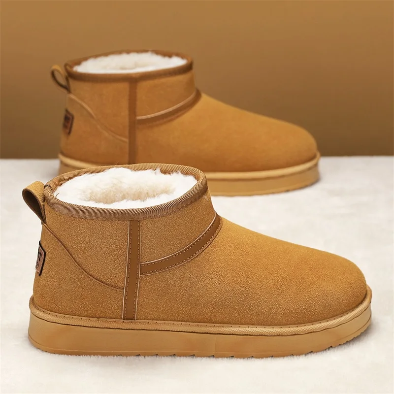 Sepatu bot salju luar ruangan pria, sepatu berbahan katun tebal berkualitas tinggi, sepatu tinggi, sepatu pria, sepatu katun, sepatu bot salju, musim dingin