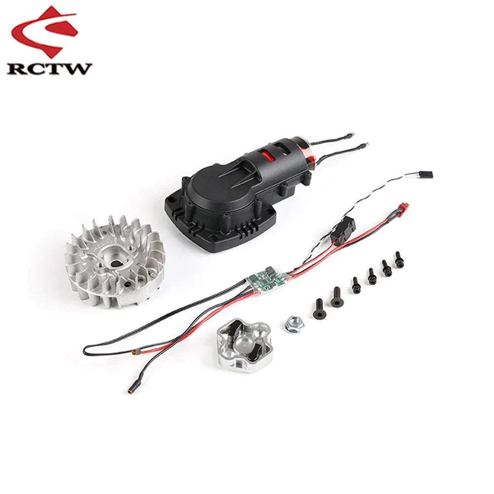 Carro rc fácil de iniciar conjunto de partida eletrônica para 1/5 fid ddt tit tsrc hpi rovan km baja lt fg gopped 23cc ~ 45cc peças de motor
