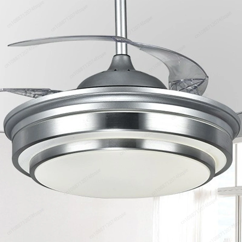 42/48 Inch Nordic Simple Style Silent Frequency Conversion Invisible Light Fan Intelligent Timing Forward And Reverse Fan Light