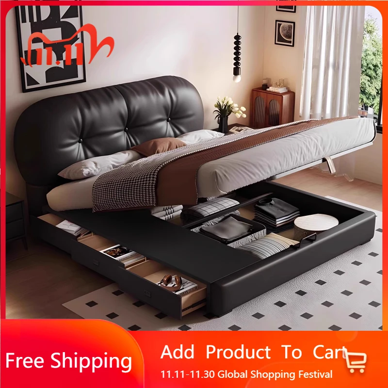 

Princess Reading Bed Double Storage Cheap Designer Vintage Aesthetics Bed Comfortable Fashionable Muebles Bedroom Furniture