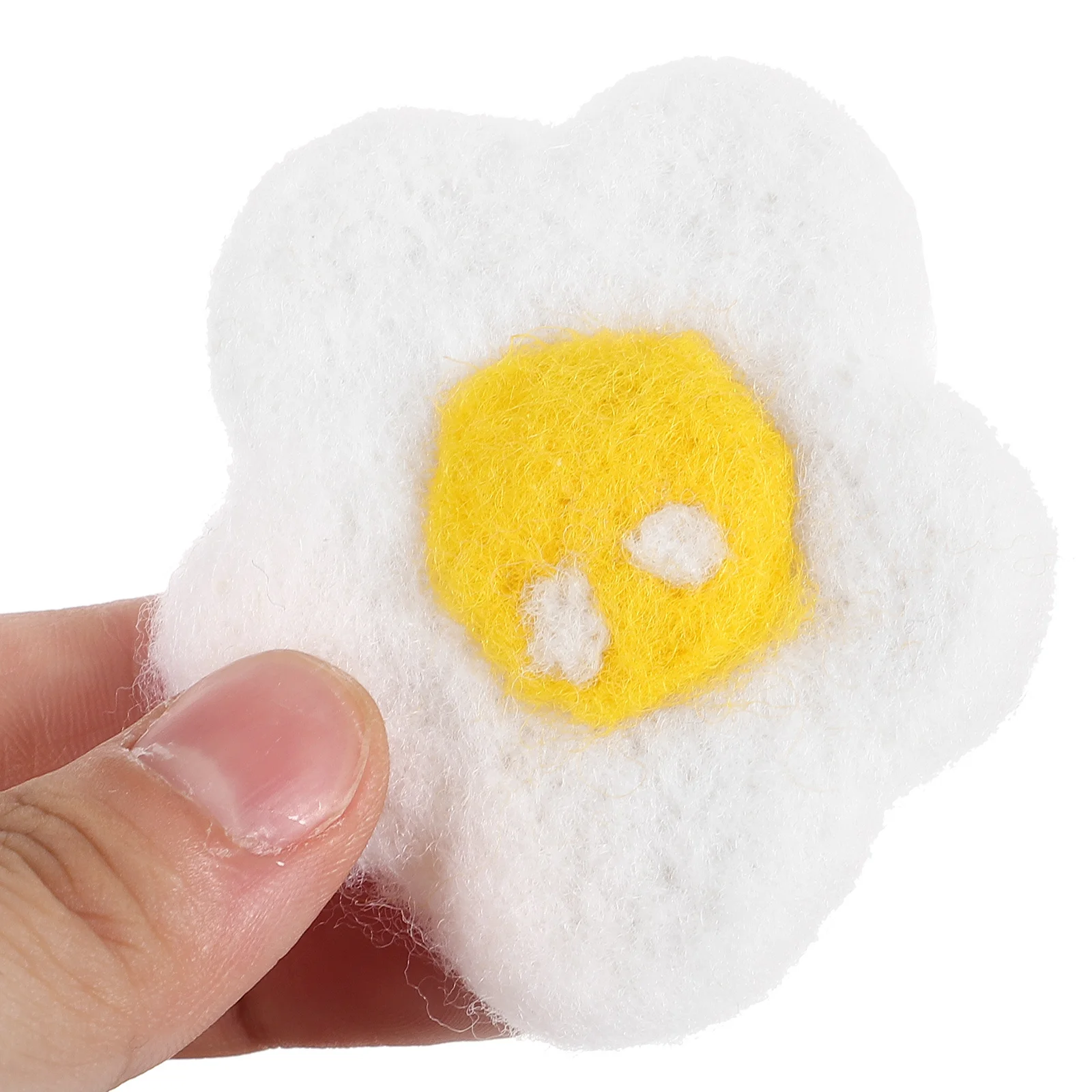 

4Pcs Felt Hairpin Adorable Poached Egg Style Hair Clip DIY Material for Hair Decoration Crafts Felt Hairpin Crafts Accessory