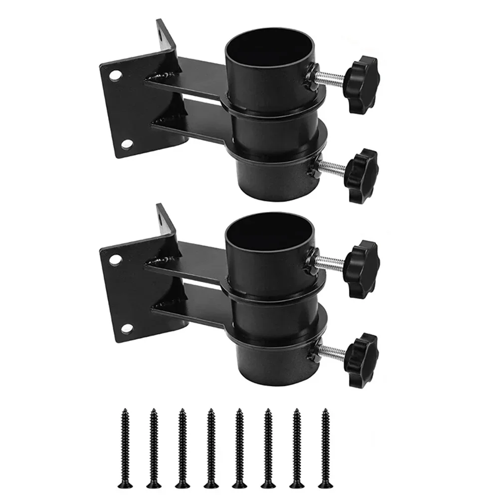 

2pcs Outdoor Patio Umbrella Holder Base Clamp Stand Mount Bracket Deck Railing Household Merchandises Accessories