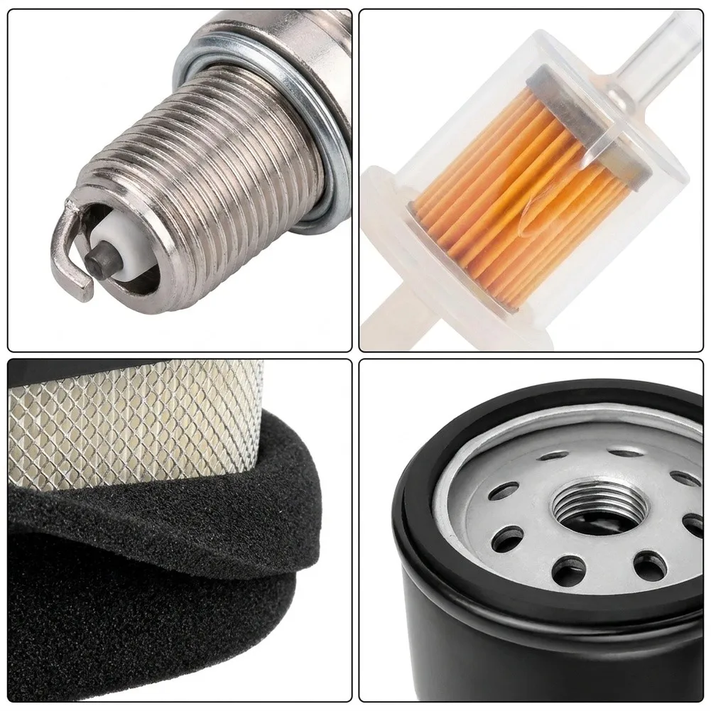 Tune Up Kit for Kawasaki FR691V FR651V FR730V Includes Air Filter Oil Filter Fuel Filter Pre Cleaner and 2 Spark