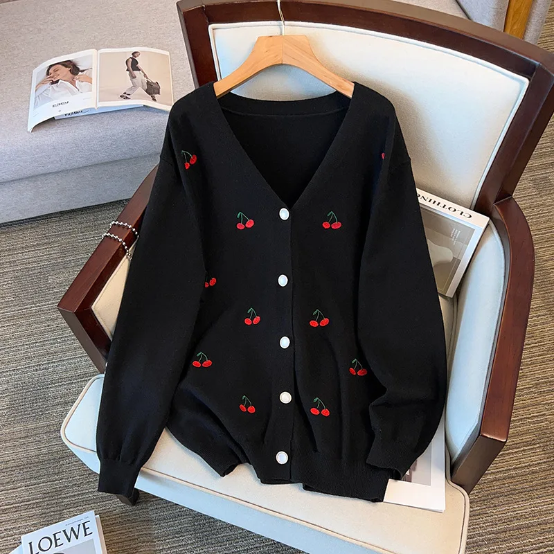 Fresh Sweet 100/150/175kg Big Size Women Clothing Chest 150/160cm Loose Cardigan Sweater Oversize Women Knitted Coats 6XL 7XL