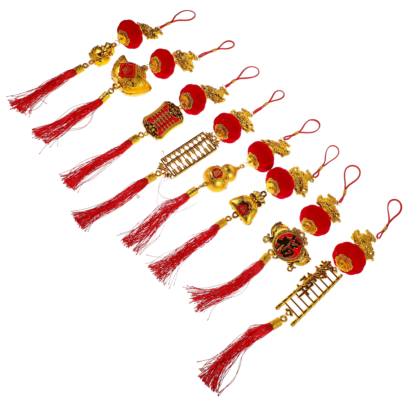 

8Pcs Horse Year Chinese New Year Decorations Lucky Hanging Ornaments Tassel Home Decor Spring Festival Prosperity 2026