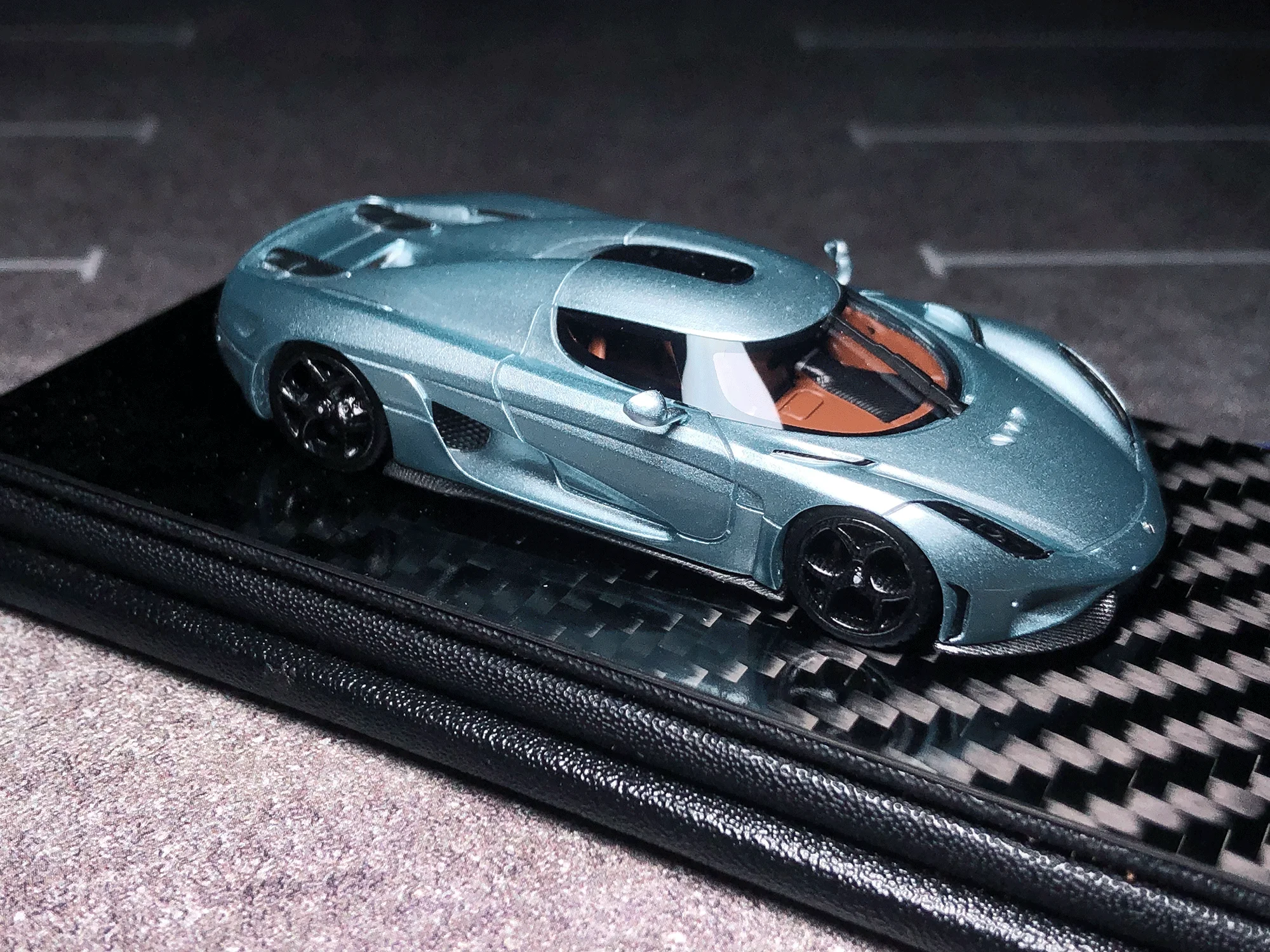 FA FrontiArt 1:64 Regera Horizon Blue Resin Model Car Collection Limited Edition Hobby Toys