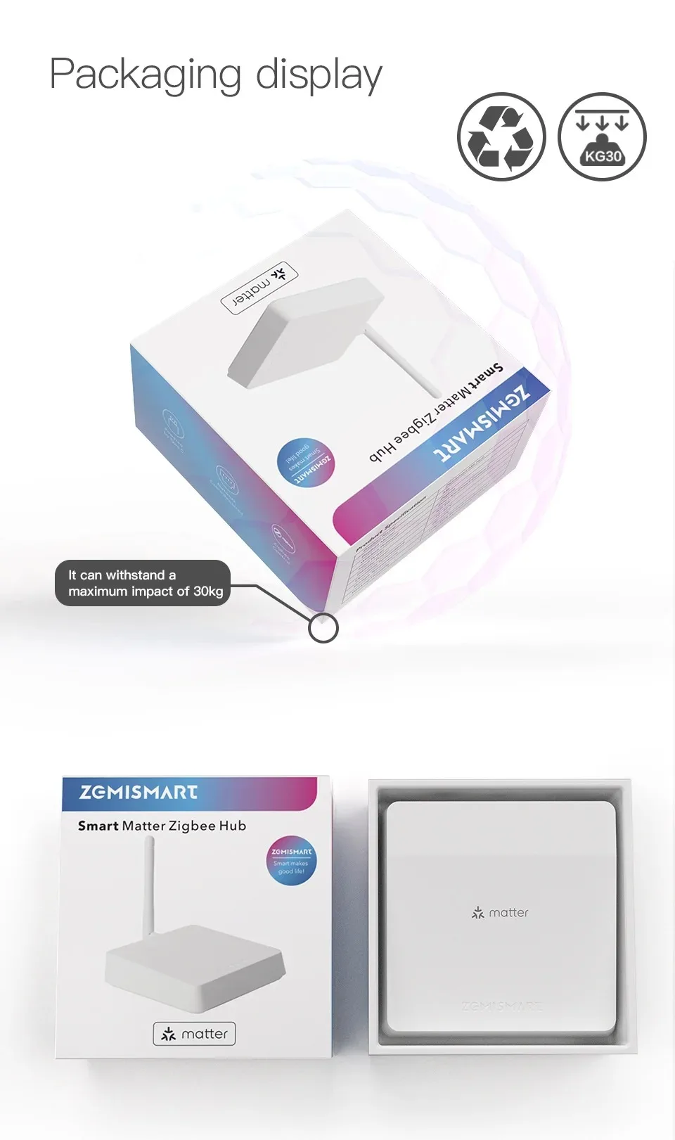 Zemismart Matter Zigbee Thread Hub Smart Home Bridge Matter Gateway Kompatibel mit Tuya App Unterstützt Google Home Smartthings HA – Detail 35