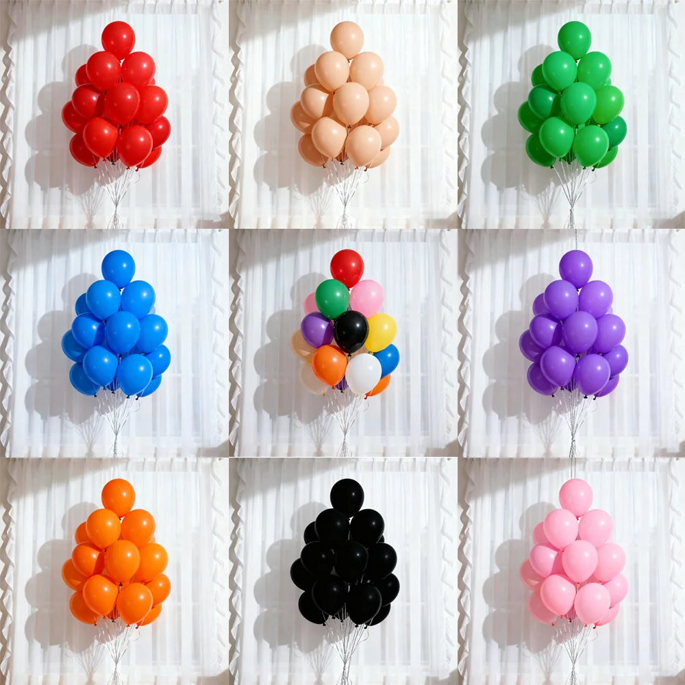 

20/50pcs Color Matte Latex Balloon Red Blue Orange Yellow Helium Balloon Birthday Wedding Engagement Party Decoration Ballon