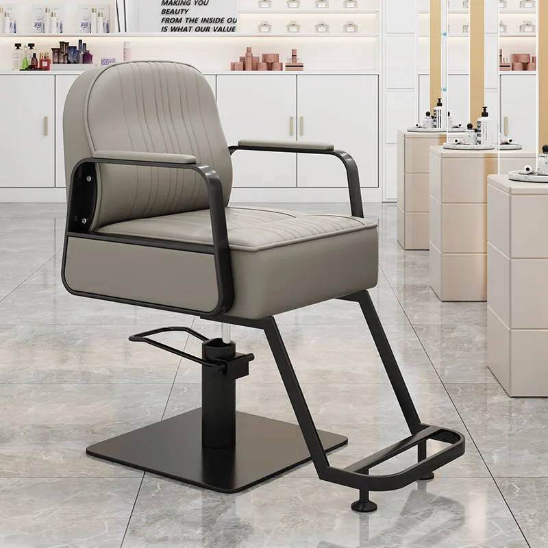 Luxury Cosmetic Barber Chair Salon Stool Reclining Professional Barber Chair Styling Hair Cadeira De Barbeiro Salon Furniture