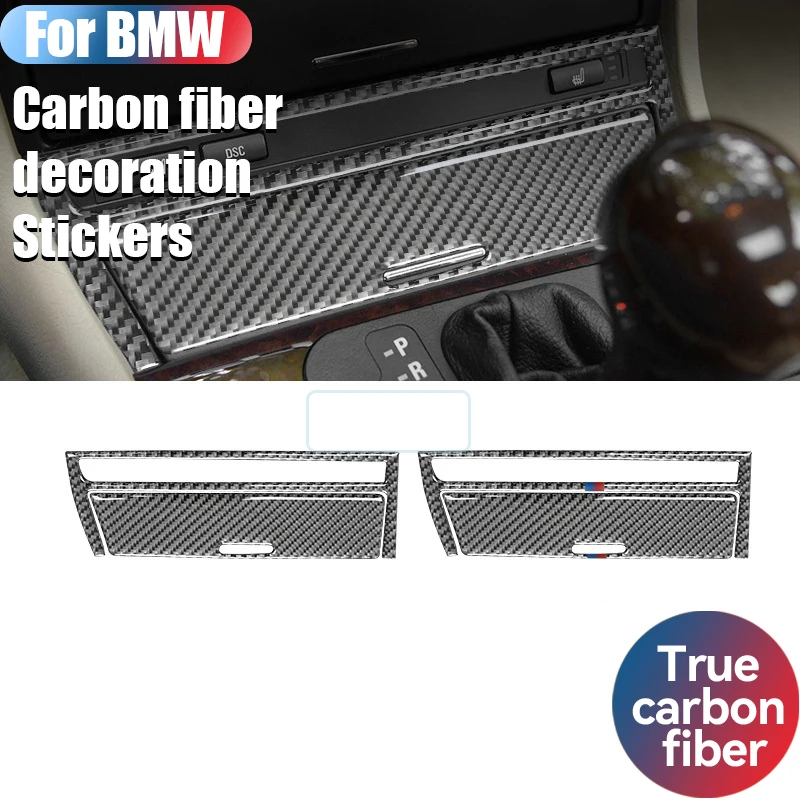 

For BMW 3 Series E46 Carbon Fibre Sticker, Cigarette Lighter Panel Decorative Sticker, Protective Frame, Car Accessories