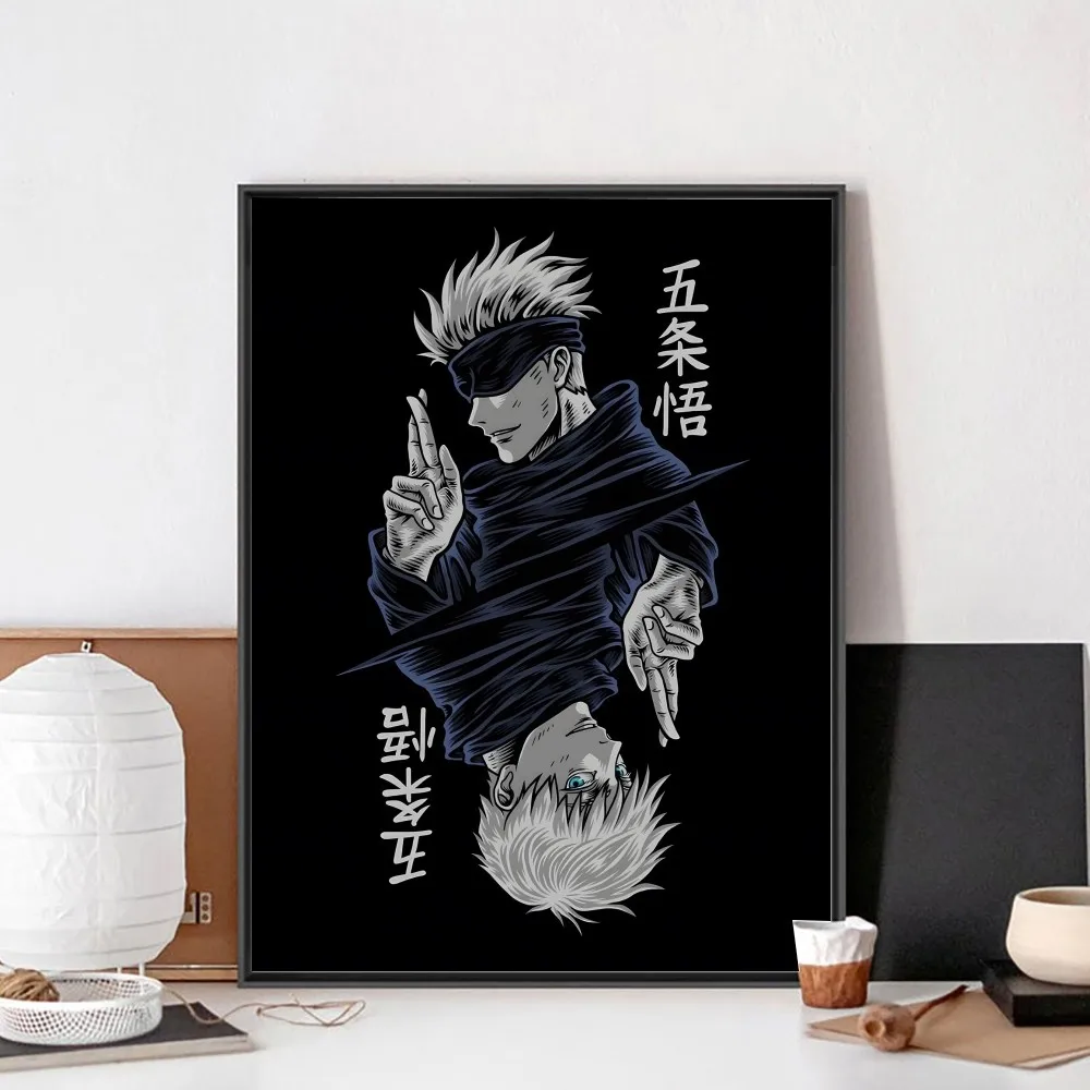 Satoru Gojo Jujutsu Kaisen Poster No Framed Poster Kraft Club Bar Paper Vintage Poster Wall Art Painting Bedroom Study Stickers