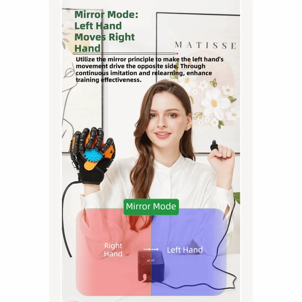 Electric Hand Rehabilitationilitation Robot Glove Intelligent Pneumatic Finger Trainer Five Finger Mirror Image