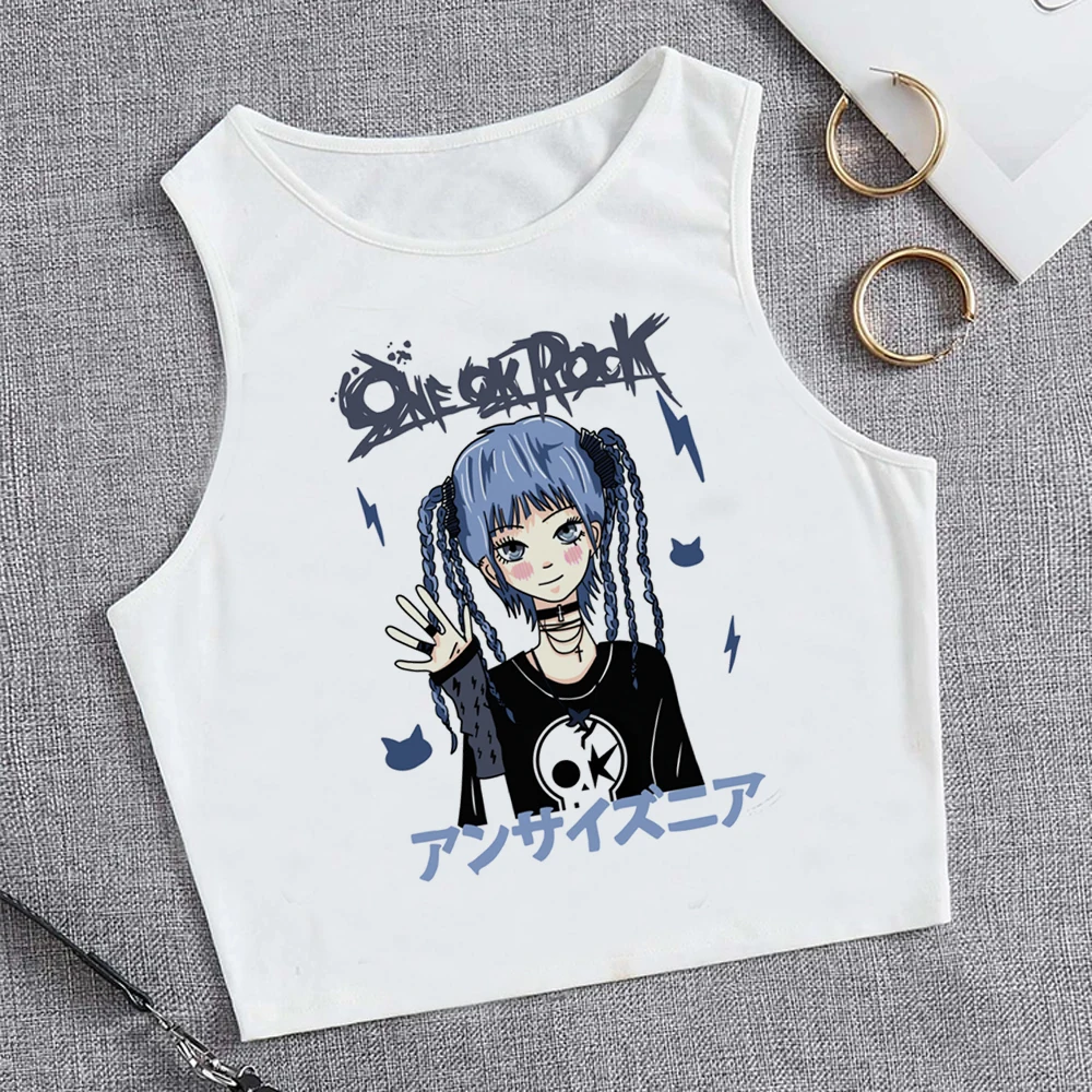 Manga Character Anime korean fashion vintage crop top Female cyber y2k 2000s graphic clothing crop top