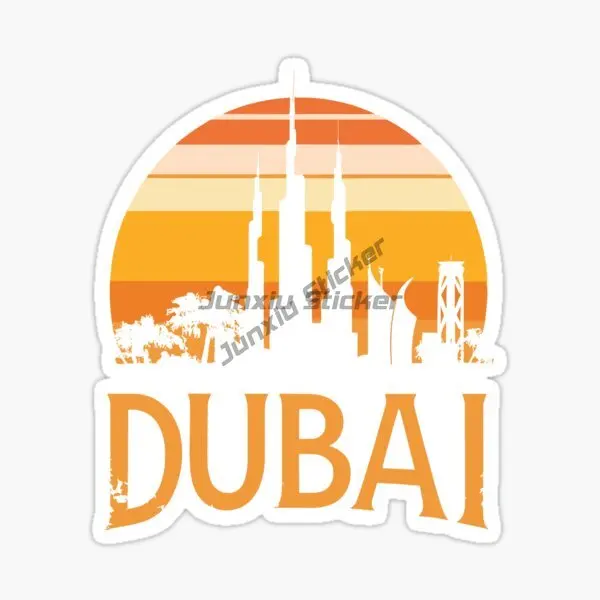 Dubai UAE Sailing Ship Car Sticker UAE Alloy Burj Khalifa Scenic Area Decorate Decal