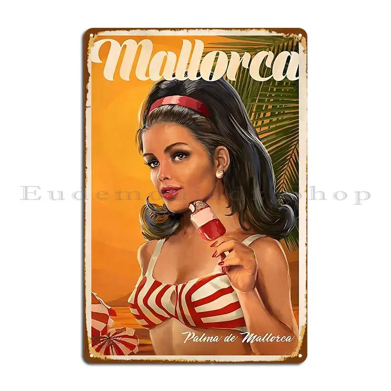 Palma De Mallorca Vintage Queenfriesen Metal Sign Custom Painting Bar Garage Vintage Tin Sign Poster