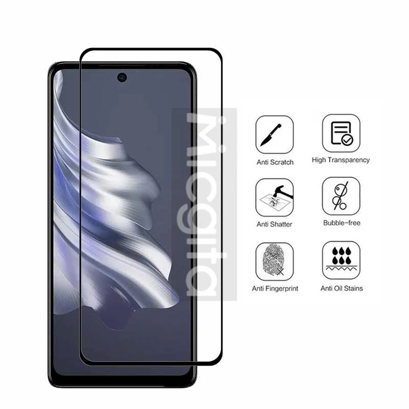 Full Glue Screen Protector For Tecno Spark 20 Pro 4G Glass 6.78\