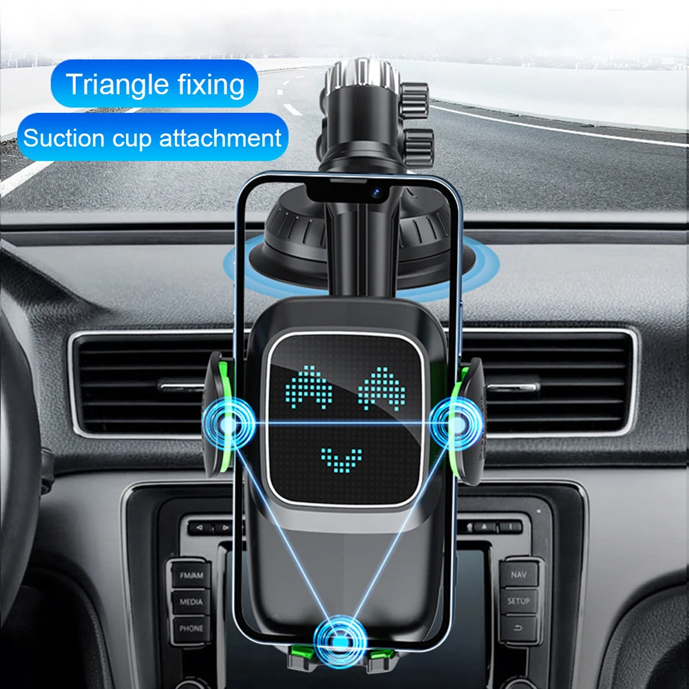 Air Vent Phone Mount Flexible Long Arm 360 Degree Rotating Windshield Phone Stand Hands Free Air Vent GPS Stand with Suction Cup