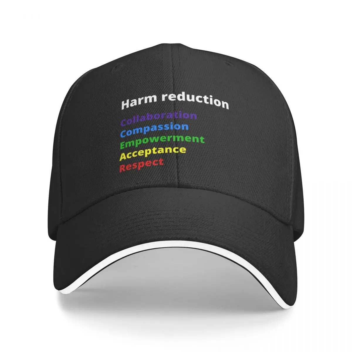 Harm Reduction Model Baseball Cap Sunscreen Streetwear Mens Caps Women's