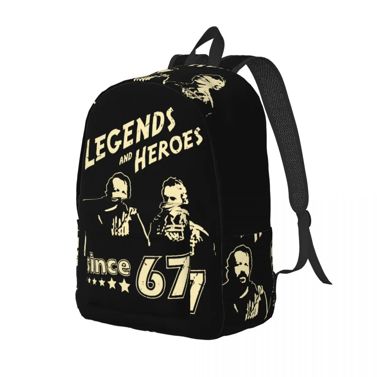 Bud Spencer Legends And Hero Since 67 Backpack Elementary High College School Student Terence Hill Bookbag Teens Canvas Daypack