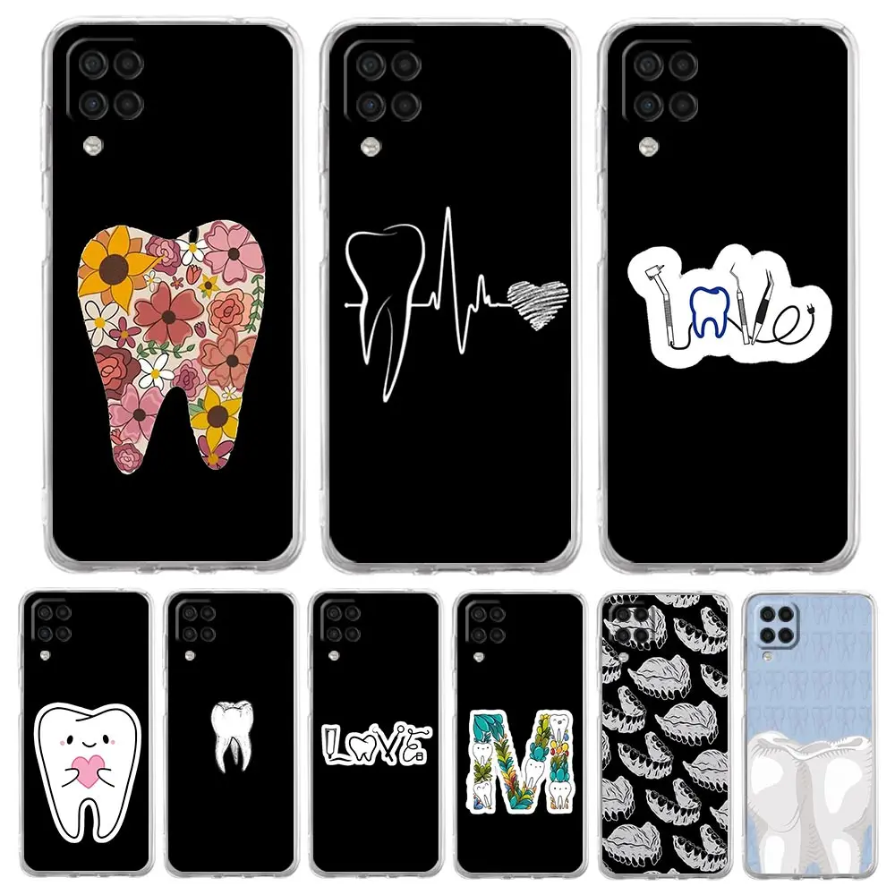 

Phone Case for Samsung A13 A15 A25 A35 A51 A55 A71 A21S A12 A31 A41 A23 A53 A73 5G A03S A05s Cover Dentist Dent Tooth Cute